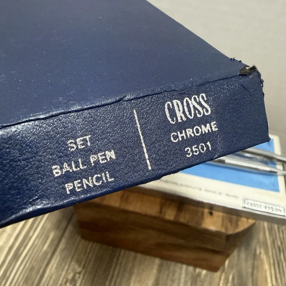 Vintage Cross Century Chrome Pen & Pencil Set 3501 in Box
